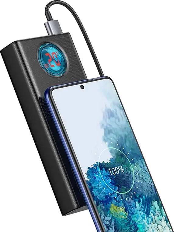 Powerbank Baseus Amblight 30000mAh, 65W, 4xUSB, USB-C, e zezë
