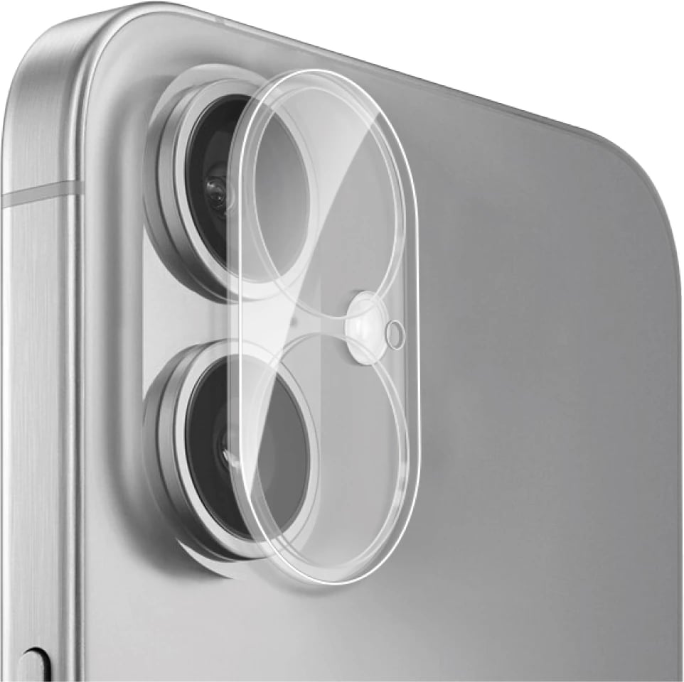 Xham i temperuar për kamerë Puro, për iPhone 16 / iPhone 16 Plus, Transparent