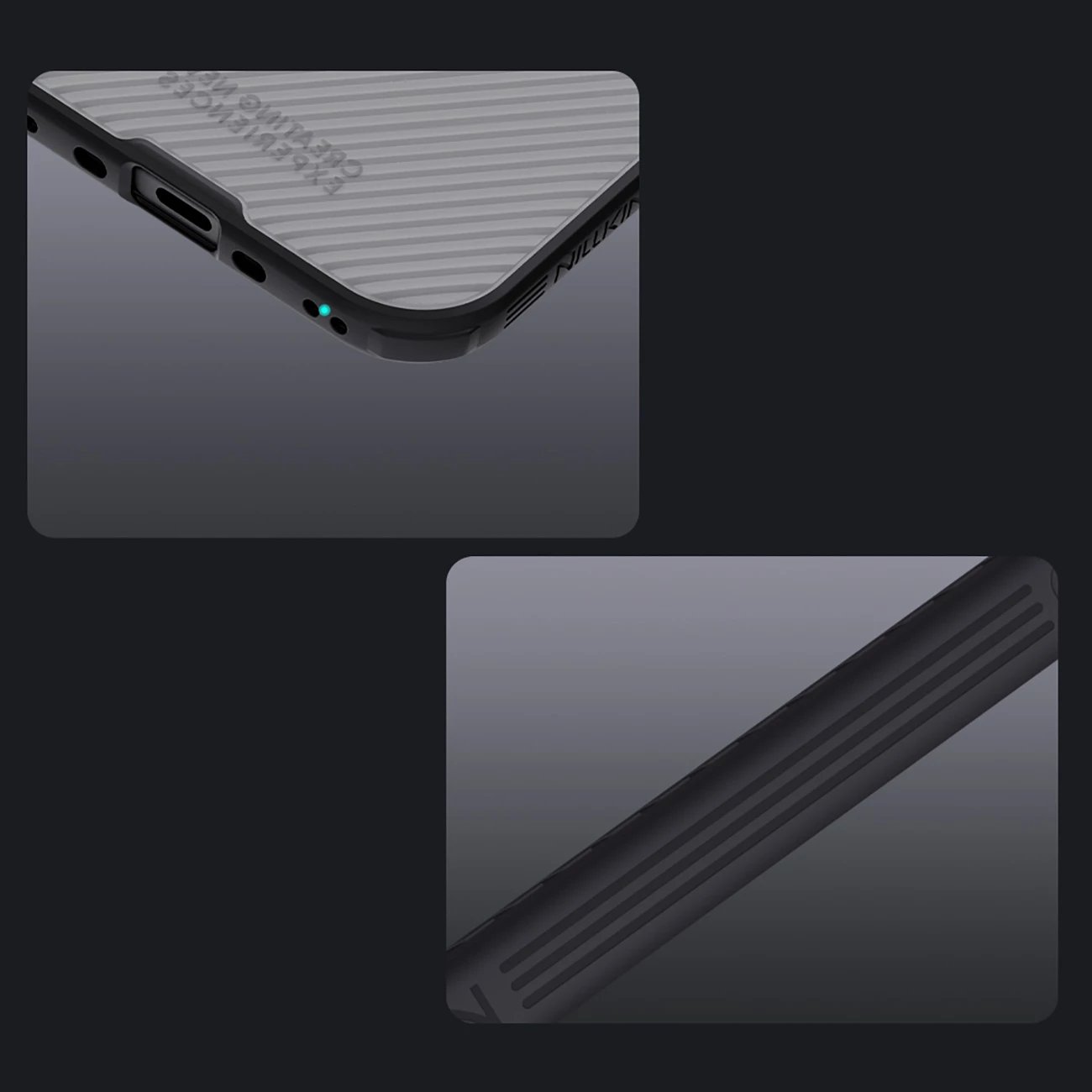 Mbështjellës Nillkin CamShield Pro për iPhone 17 Air, MagSafe, PC+TPU, gjysmë-transparent mat, e zezë transparente