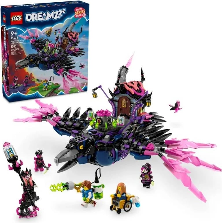 Set ndërtimi LEGO DREAMZzz 71478 Northern Raven Neverknow, 1203 pjesë, shumëngjyrësh