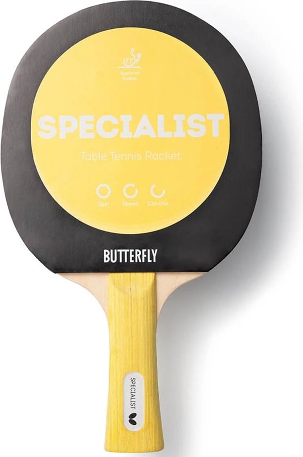 Raketë ping pong Butterfly, e zezë