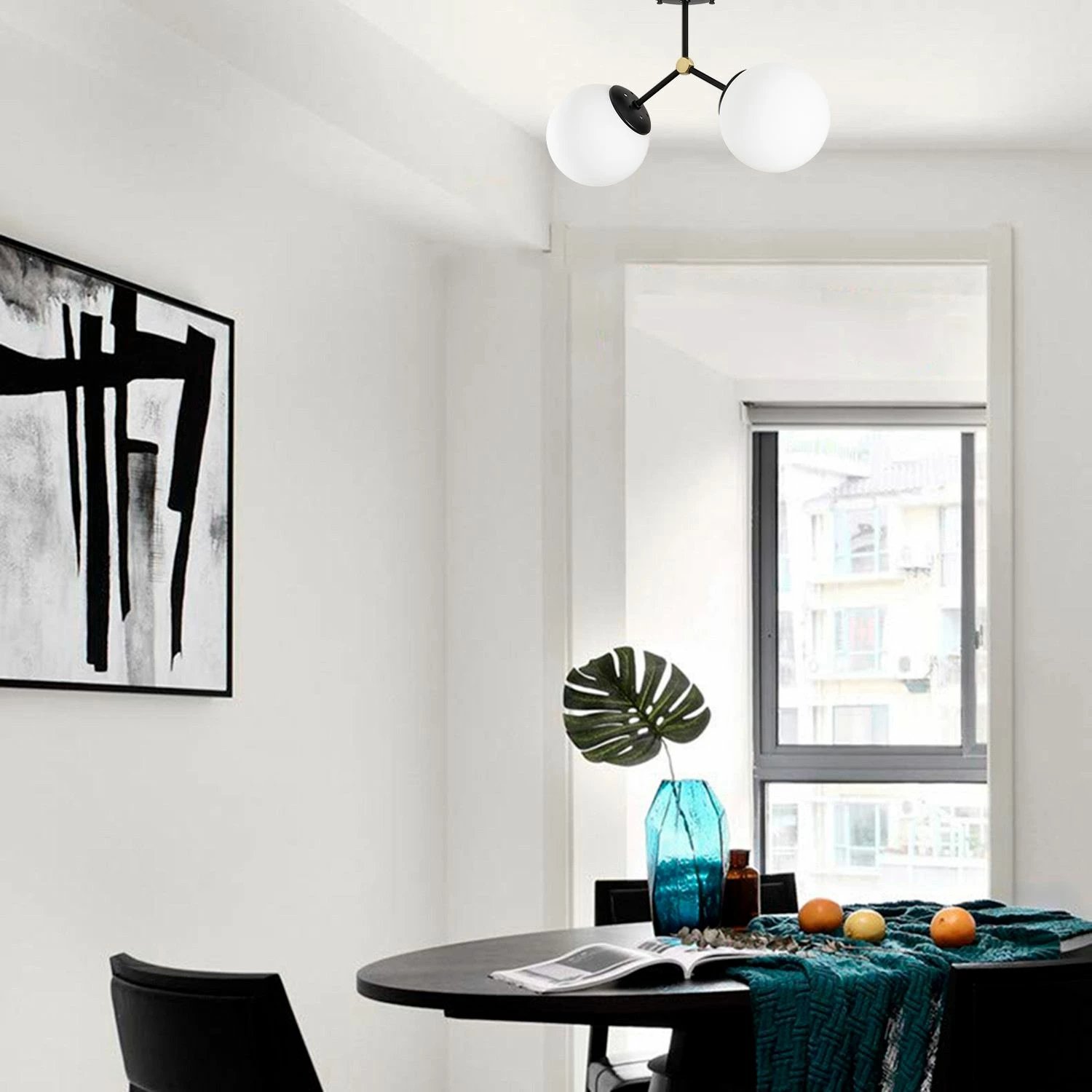 Llambë tavani Opviq, Damar - 6331, e zezë dhe e bardhë