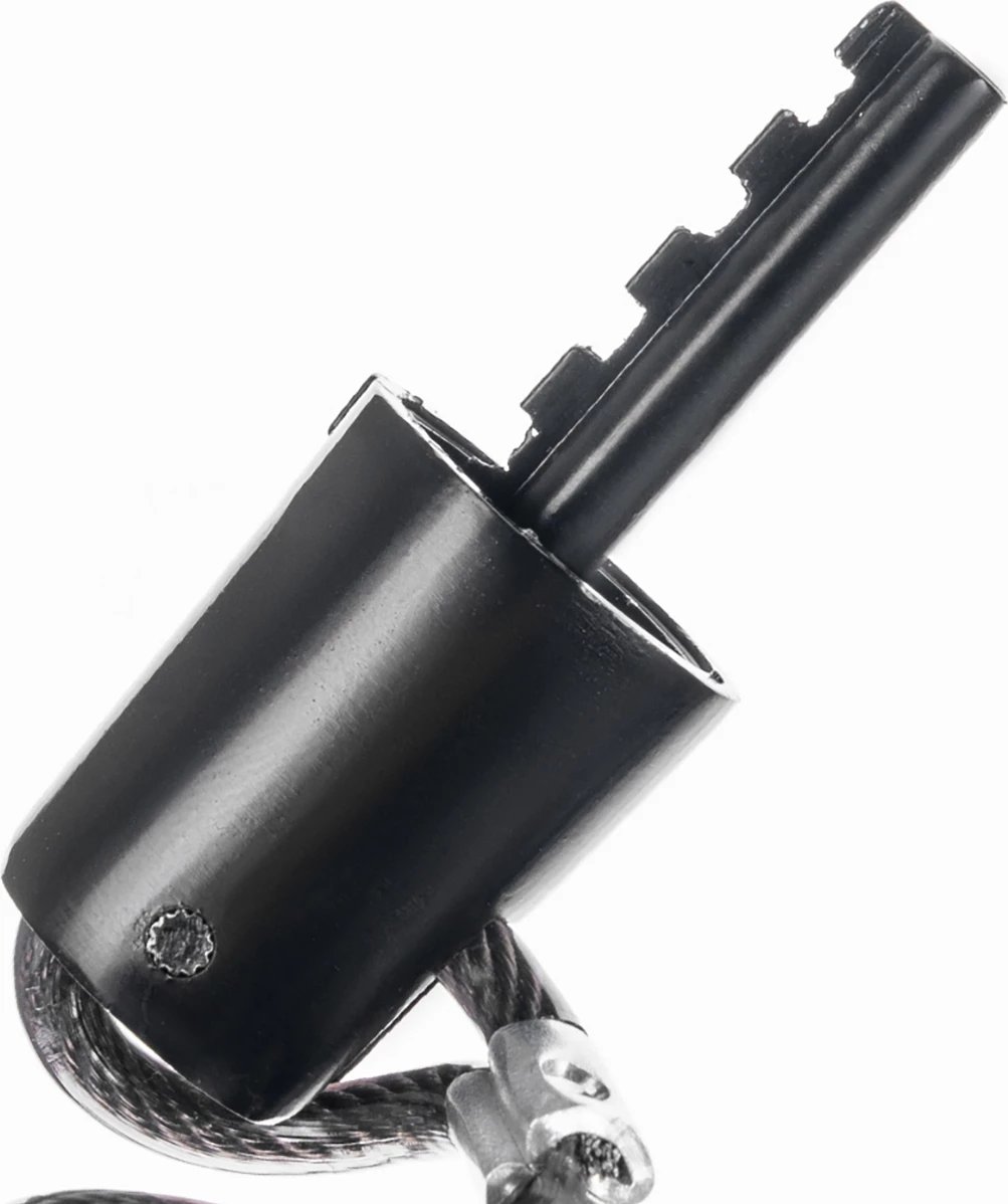 Kyç kabllo për biçikletë/helmetë Wozinsky WBN-01R, kombinim 4-shifror, 1.5 m, i papërshkueshëm nga uji, zi