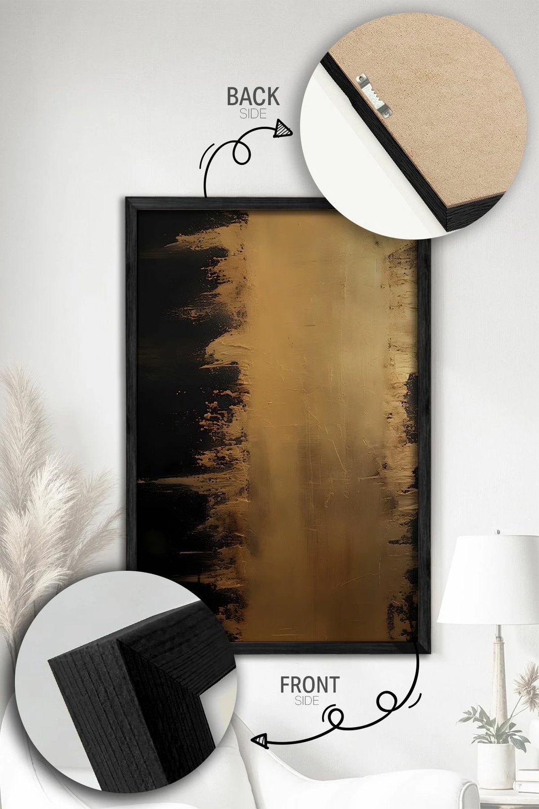 Set pikturash dekorative me kornizë, 3 copë, Wallity, Ersy3Syhcrv35