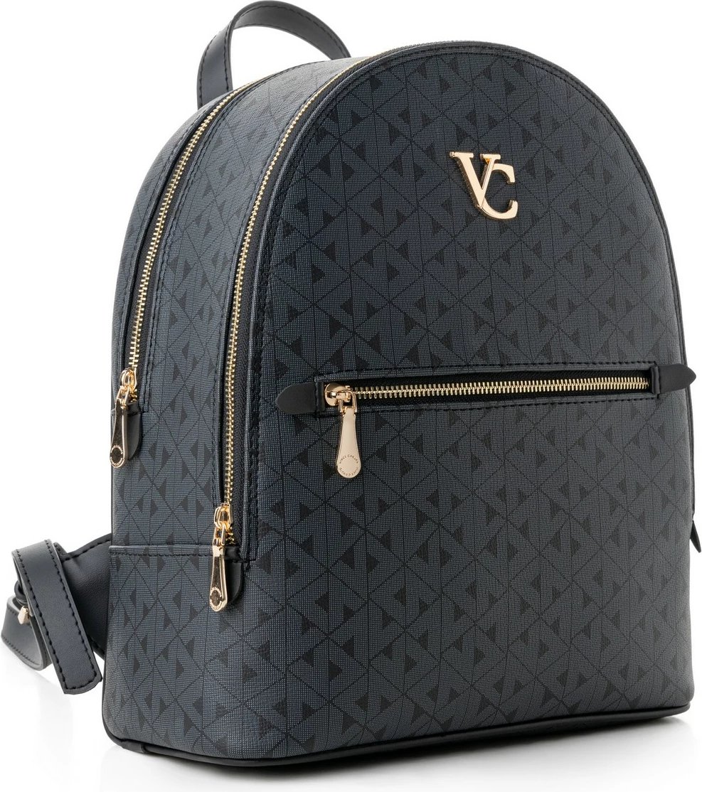 Çantë shpine Vince Camuto, Pescara, monogram, e zezë