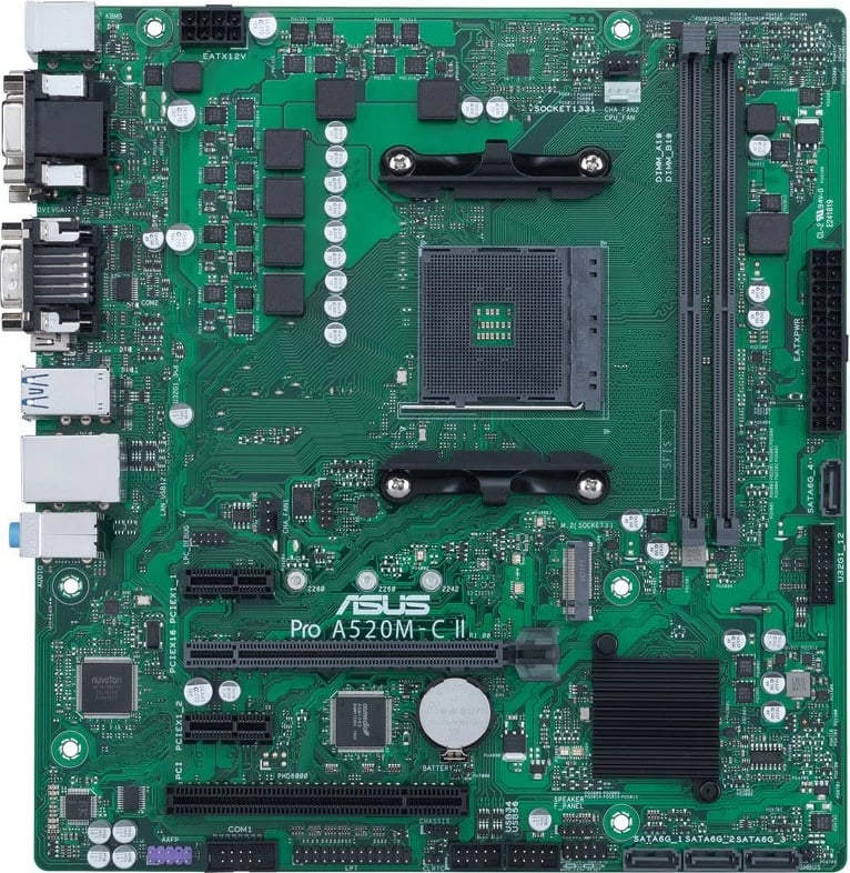 Pllakë amë ASUS PRO A520M-C II/CSM, Socket AM4, micro ATX, DDR4, 64GB
