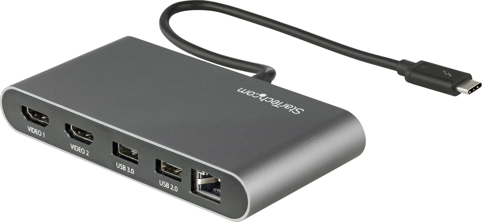 Mini dock Thunderbolt 3 StarTech, 2x HDMI, 1x LAN, 1x USB 3.0, 1x USB 2.0, gri