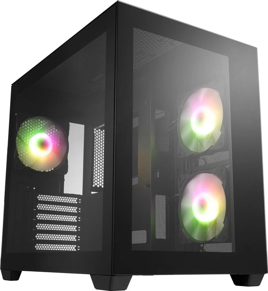 Kasë FSP CMT380 RGB, Midi Tower, xham, ndriçim RGB, e zezë