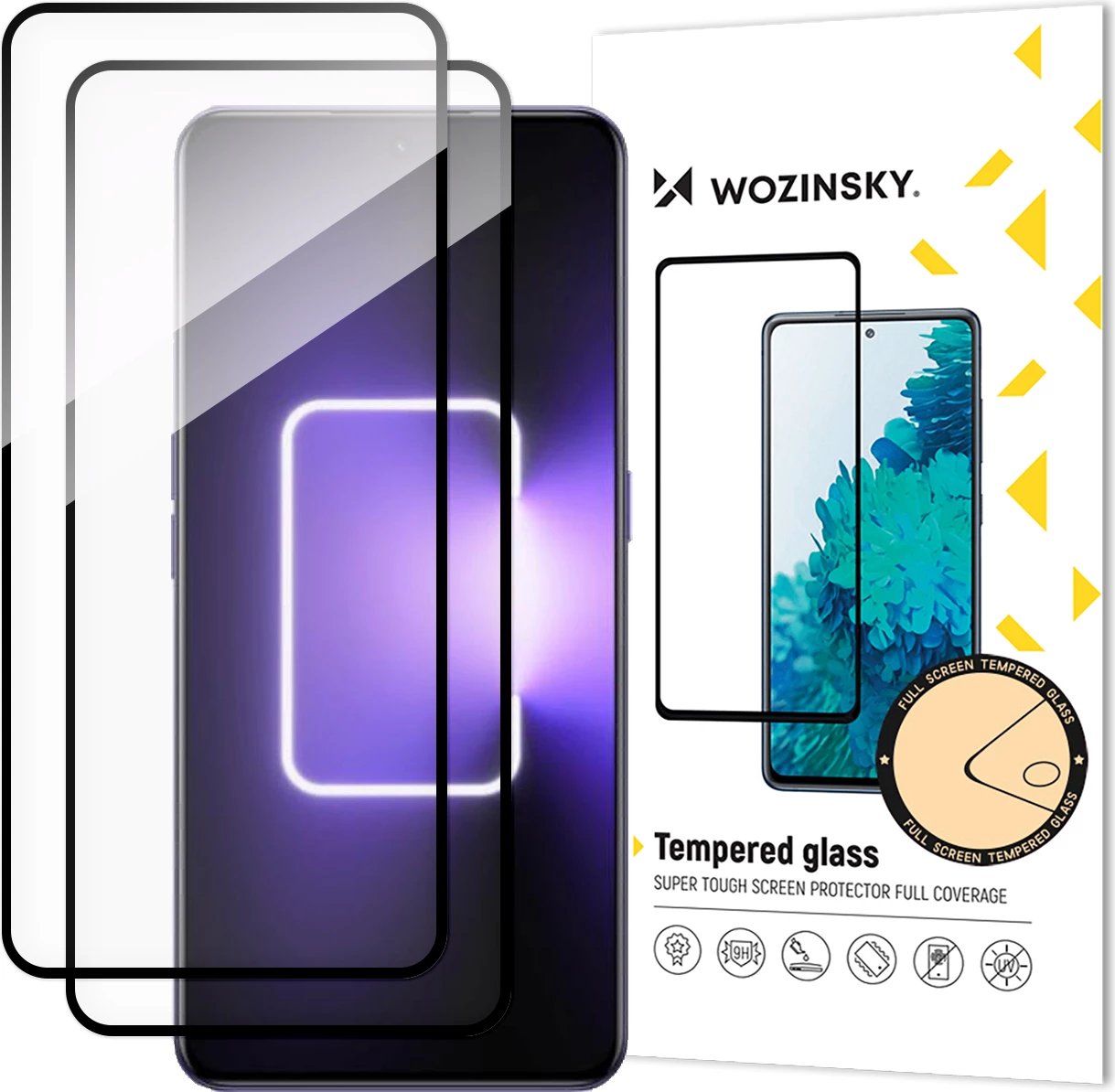 Mbrojtës ekrani xham i temperuar Wozinsky Full Glue për Realme GT Neo 5 / Realme GT3, 2 copë, Kaltër