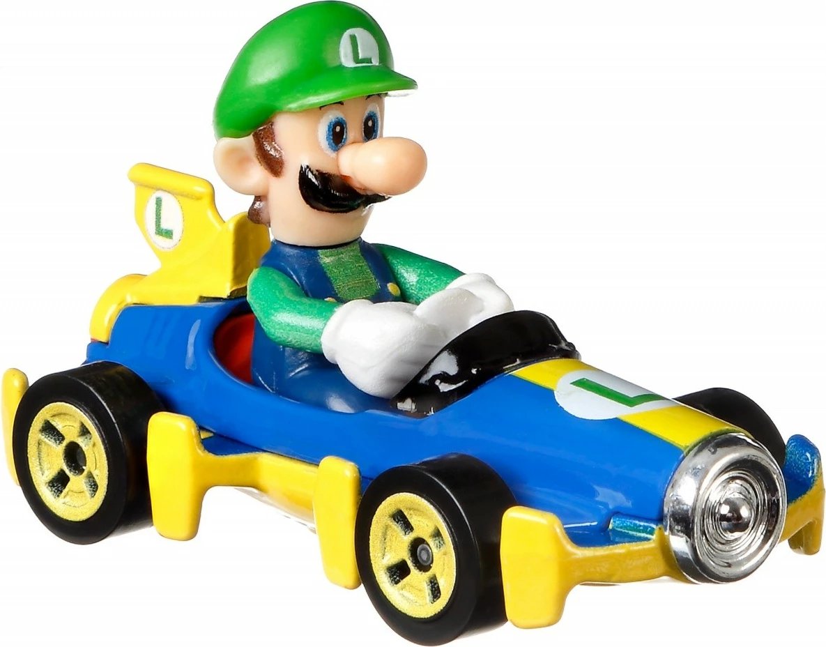 Veture lodër Hot Wheels Mario Kart Luigi Mach 8, shumëngjyrëshe