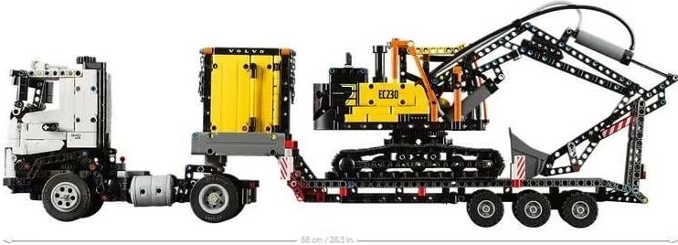 Konstrukt LEGO Technic 42175 Volvo FMX dhe EC230 Electric