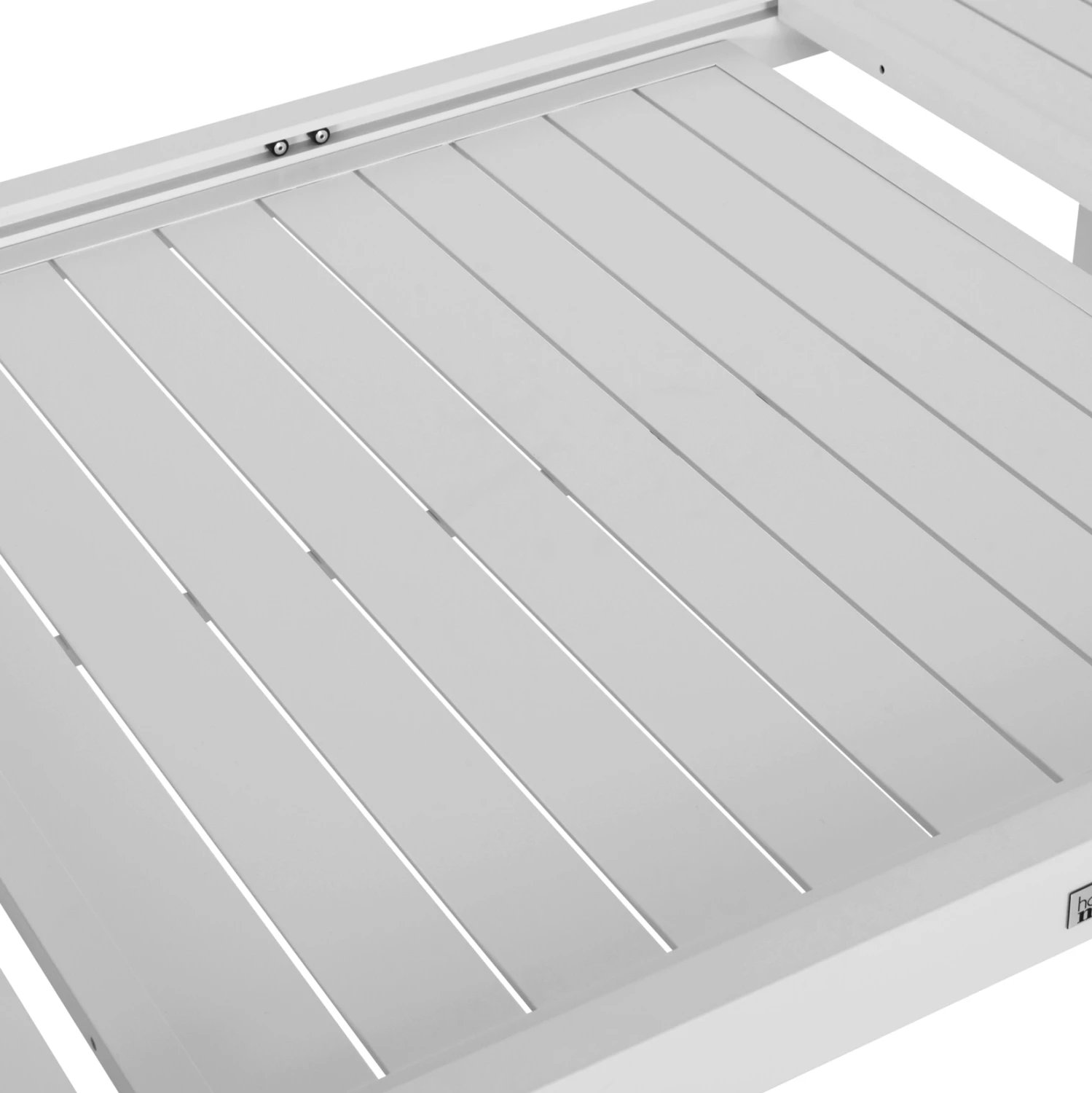 Tavolinë ngrënieje e zgjatshme KRUM, alumin i bardhë, FH6277.01, 160-240x90x73cm