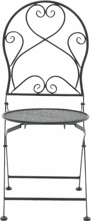 Tavolinë me karrige 3 copë Walen metal i zi