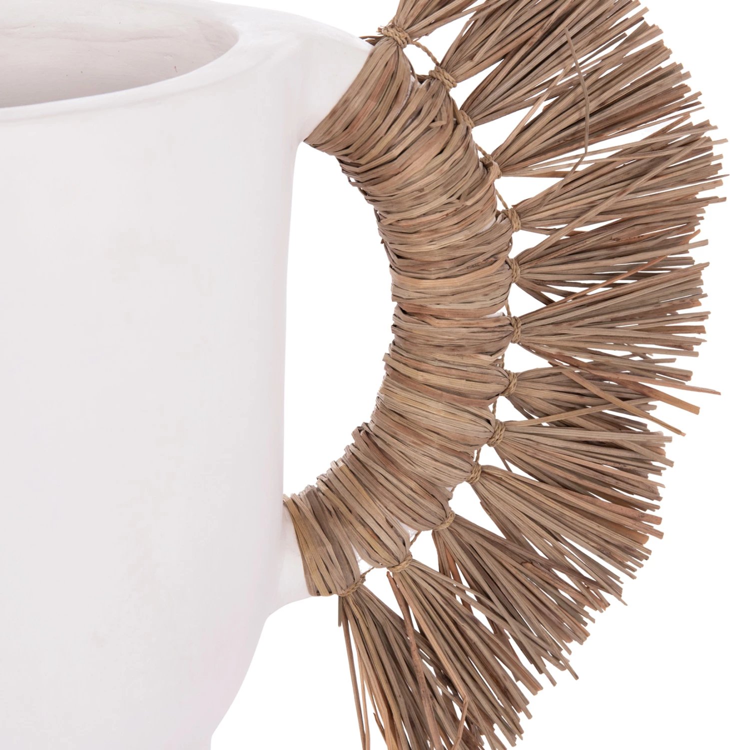 Vazo dekorative tavoline ALICA, terrakotë e bardhë, me bar, FH4668.02L, 64x22x38cm Vazo dekorative tavoline ALICA, terrakotë e bardhë, me bar, FH4668.02L, 64x22x38cm