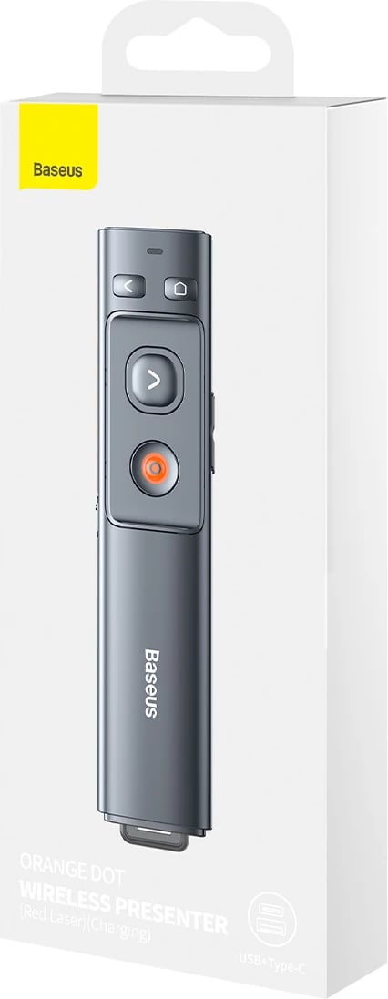 Prezantuese me lazer Baseus Orange Dot ACFYB-B0G, USB-A/USB-C, Gri
