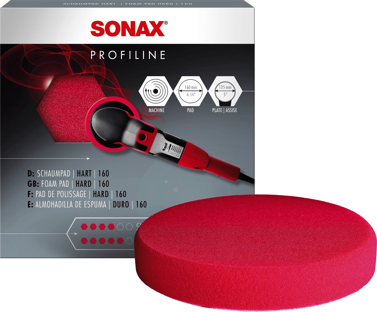SONAX Profiline Sfungjer për Polirim i Kuqe 160