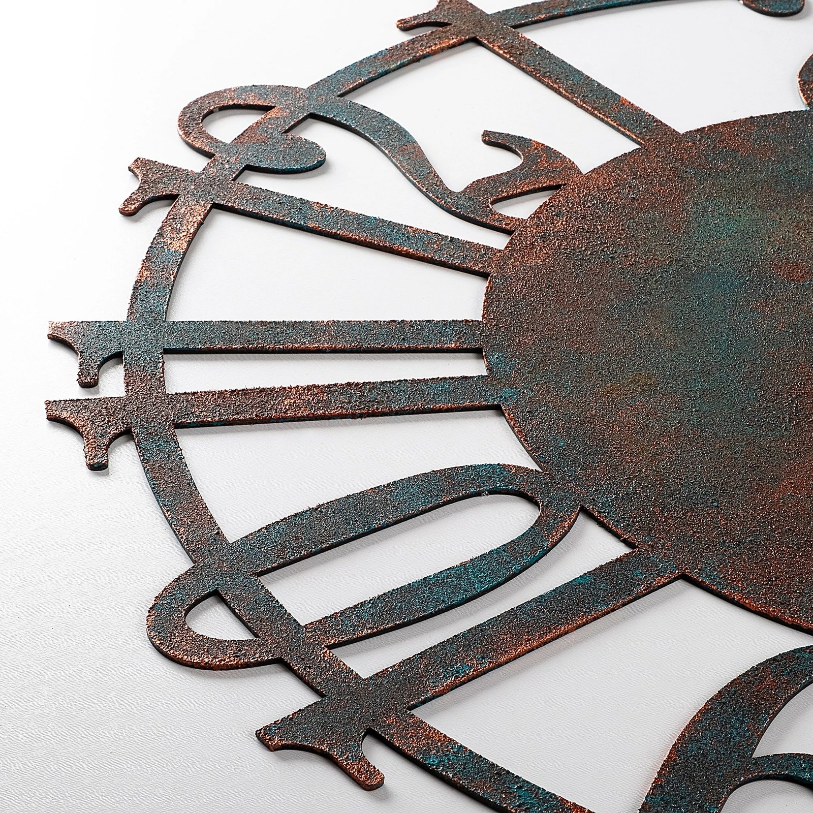 Orë muri dekorative prej metali, Wallity, shumëngjyrëshe, 48cm