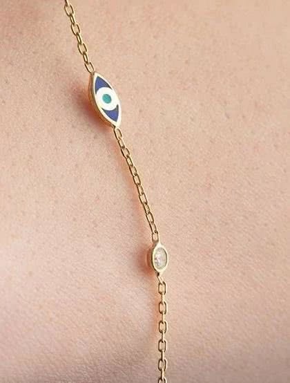 Byzylyk argjendi Jumeon, ngjyrë ari, kaltër e bardhë, NRZ999641