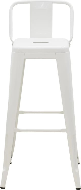 Karrige për bar me shpinë Utopia metalike e bardhë 42x42x97cm