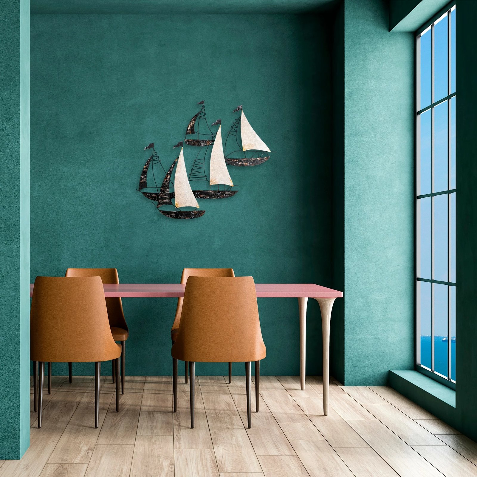 Aksesor dekorativ metalik për mur, Wallity, Kadırga