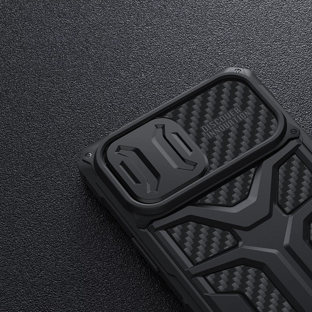 Mbështjellës Nillkin Adventurer Case për iPhone 13 Pro, me kapak kamere, i zi