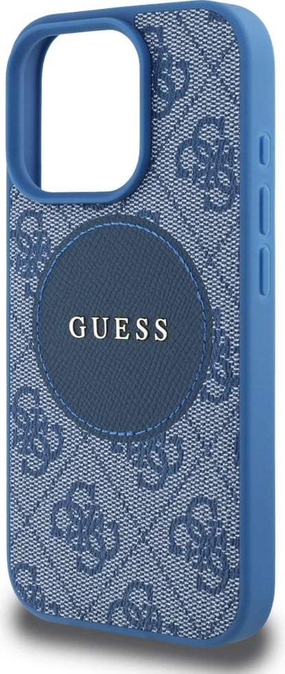Mbështjellës Guess 4G Circle Classic Logo MagSafe për iPhone 16 Pro, Kaltër Mbështjellës Guess 4G Circle Classic Logo MagSafe për iPhone 16 Pro, Kaltër