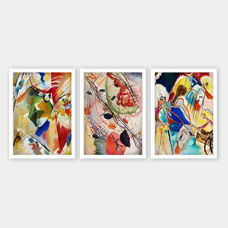 Pikturë dekorative me kornizë (3 copë), Wallity, 3BC_UN2763120 _3545