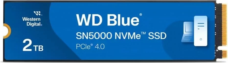 SSD Western Digital Blue SN5000 NVMe, 2 TB, M.2 2280, PCIe 4.0
