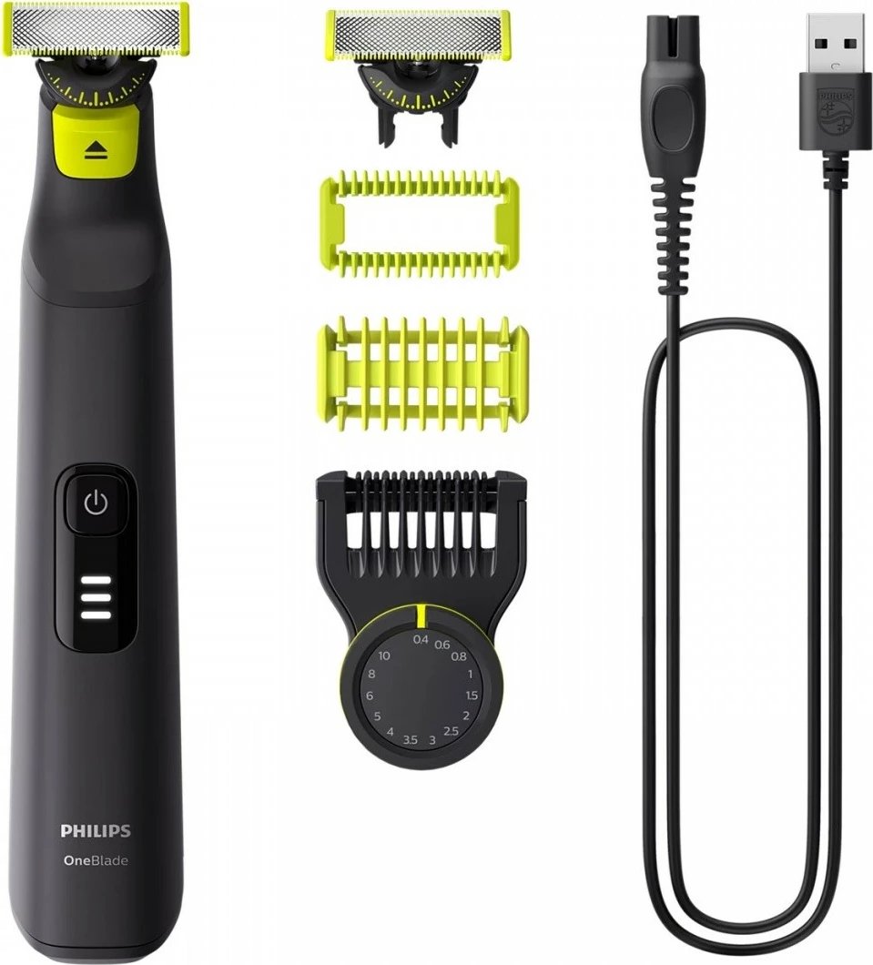 Makinë rroje, Philips, OneBlade Pro 360 QP6542/15, 90 min bateri, Wet & Dry, 14 nivele prerjeje, Face & Body, e zezë