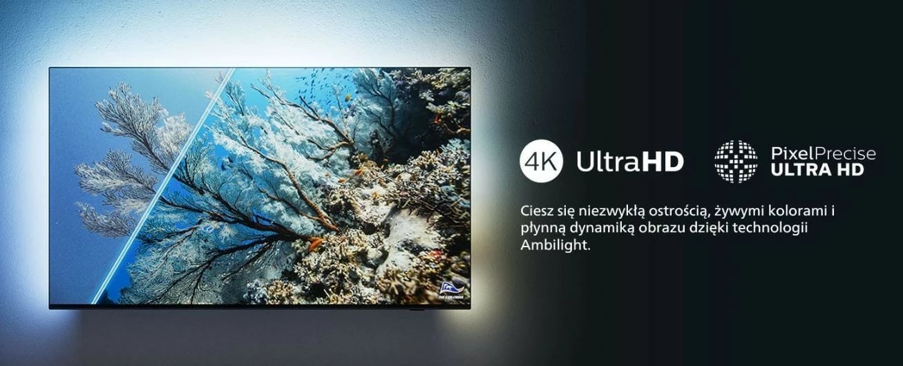 Televizor LED Philips 50PUS8319/12, 50 inç, 4K Ultra HD, Ambilight, Smart TV, i zi