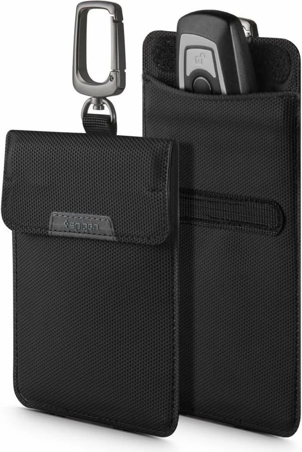 Mbështjellës anti-vjedhje Spigen, 19919-0, për çelësa Keyless RFID, i zi