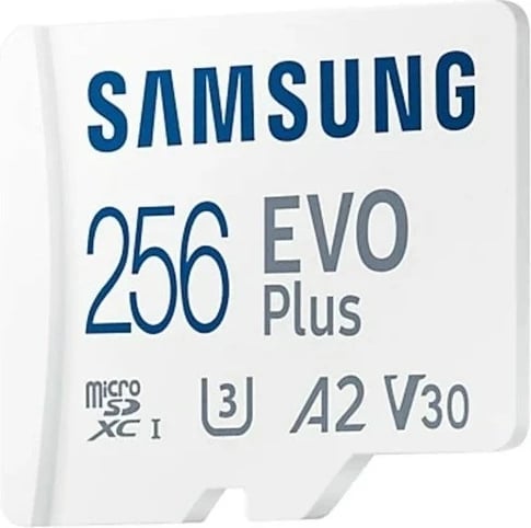 Kartelë memorie microSD Samsung EVO Plus 256GB me adapter SD