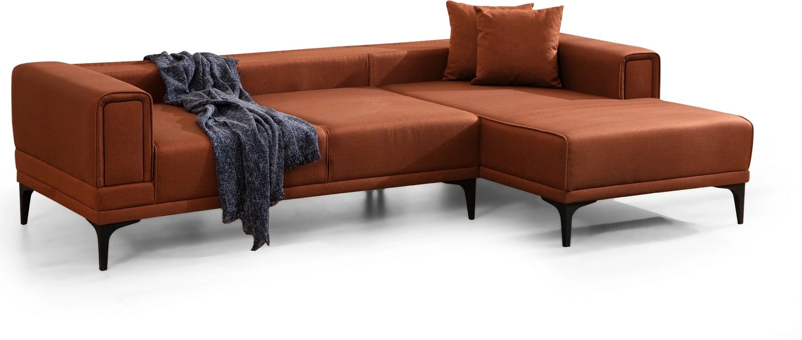 Kënd-sofë krevate Atelier del Sofa, Horizon, kënd i djathtë, ngjyrë e kuqe tjegulle