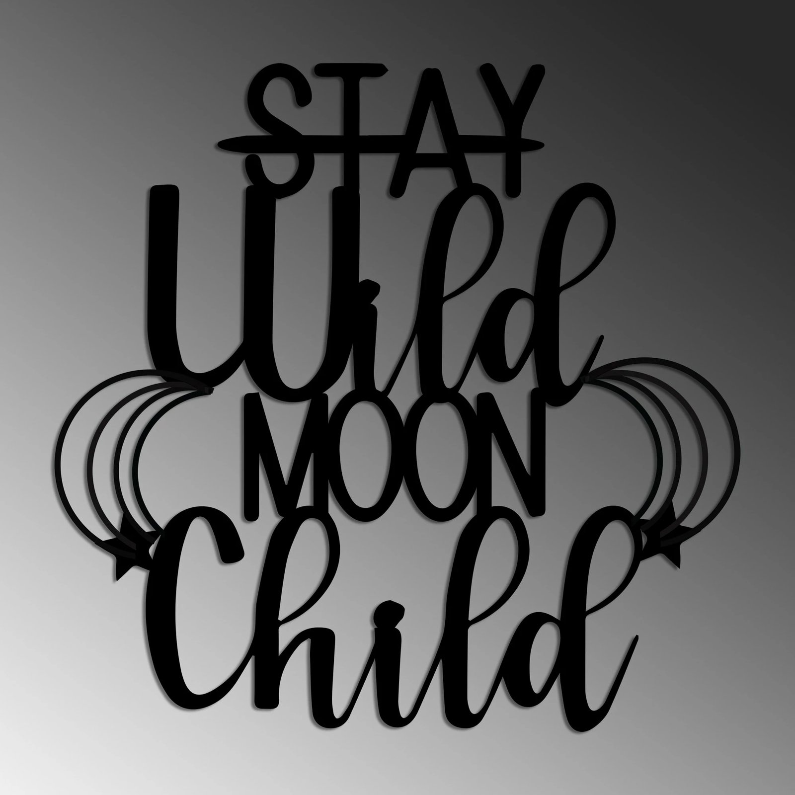 Aksesor dekorativ metalik për mur, Wallity, Stay Child