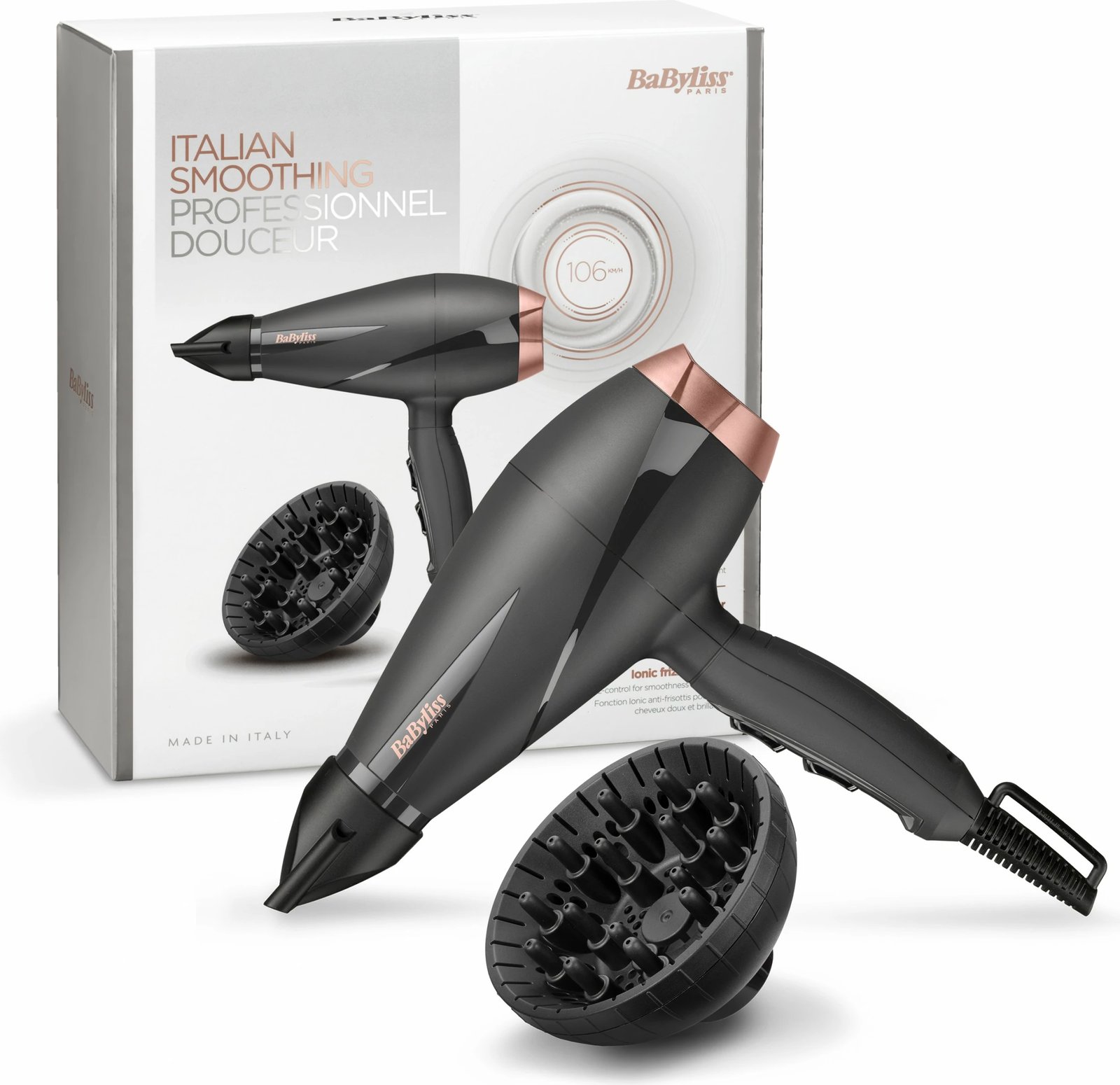 Tharëse flokësh BaByliss 6709DE Smooth PRO, e zezë
