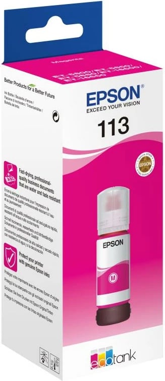 Shishe bojë pigment për printer, Epson 113 EcoTank C13T06B340, 70 ml, magenta