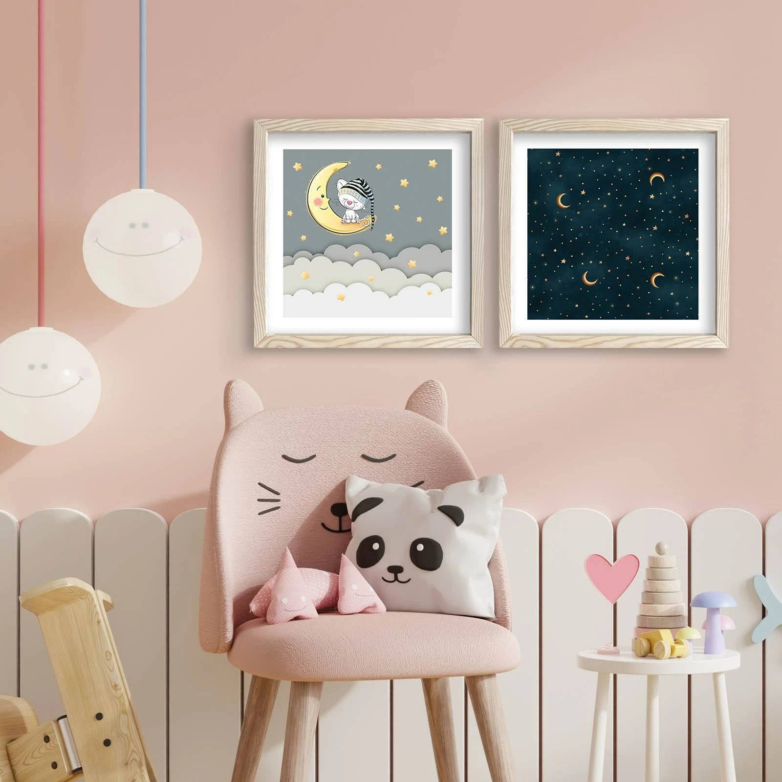 Pikturë dekorative me kornizë MDF (2 copë), Wallity, 2P3333KCT-009