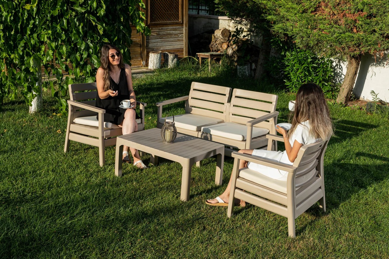 Set lounge për kopsht Skye Decor, Solemare 125, bezhë shkretëtire