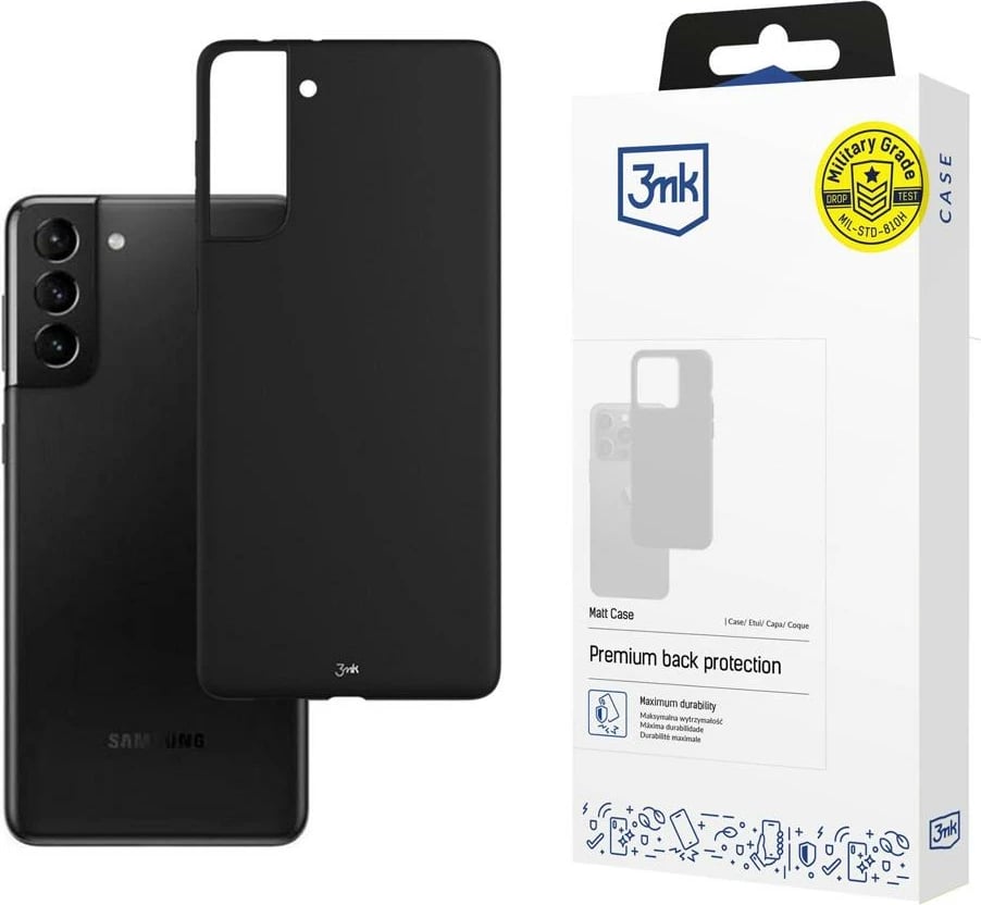 Mbështjellës 3mk Matt Case për Samsung Galaxy S21+ 5G, i zi Mbështjellës 3mk Matt Case për Samsung Galaxy S21+ 5G, i zi