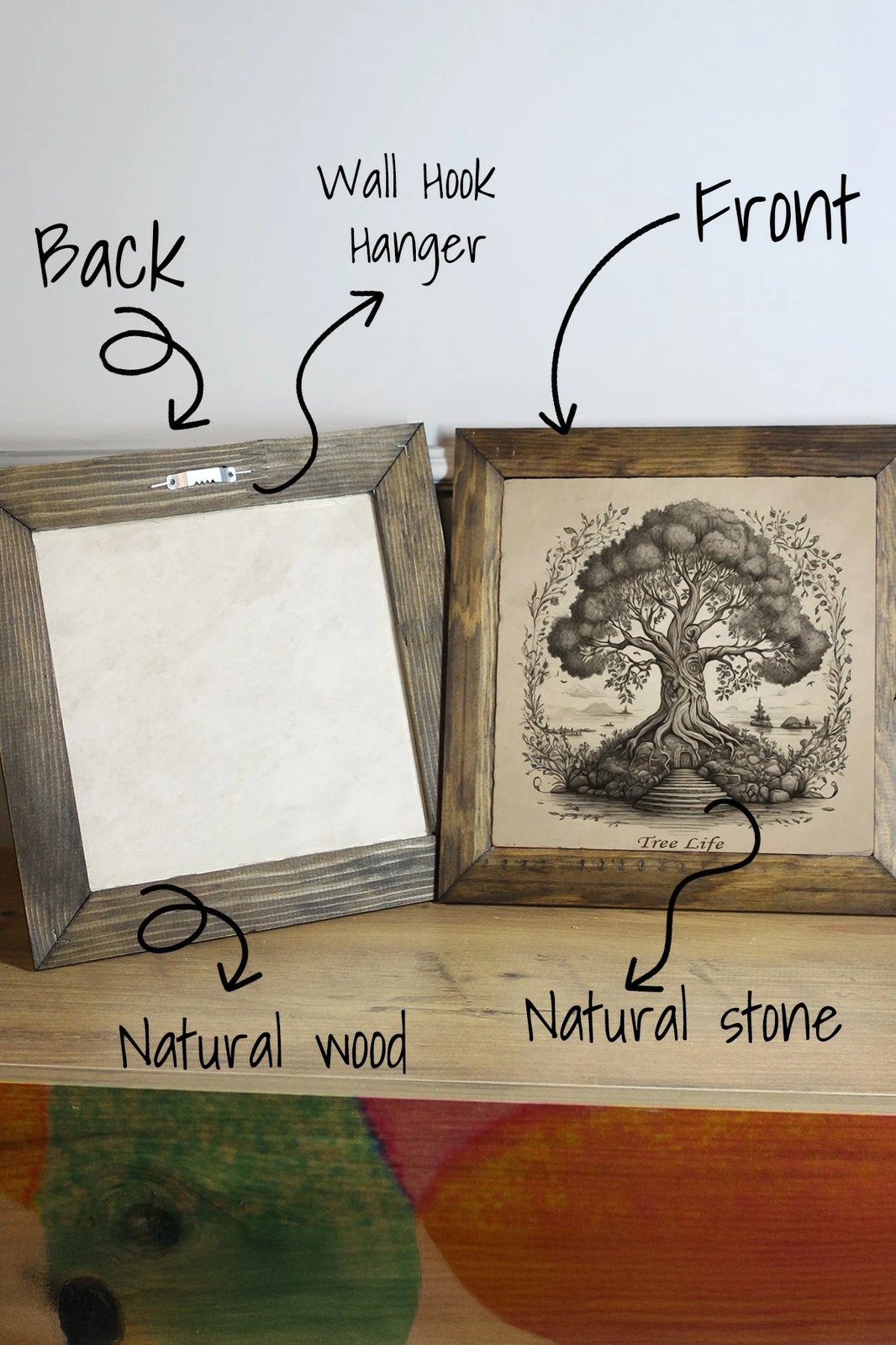 Pikturë dekorative me kornizë, shumëngjyrëshe, Wallity, Ersytastablo1 - 26