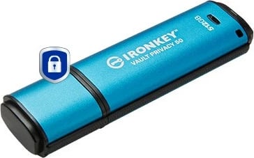 USB Kingston IronKey Vault Privacy 50 512GB, USB 3.2, zi/blu