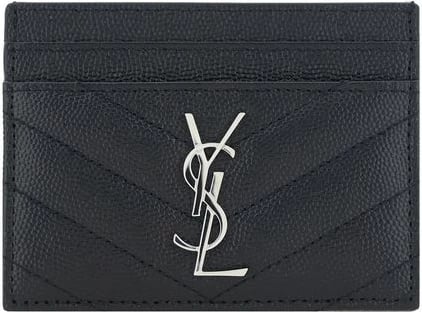 Mbajtëse kartelash Saint Laurent, e zezë