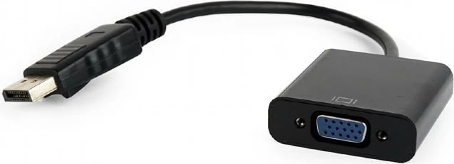 Adapter Gembird DisplayPort në VGA, 0.15m, i zi
