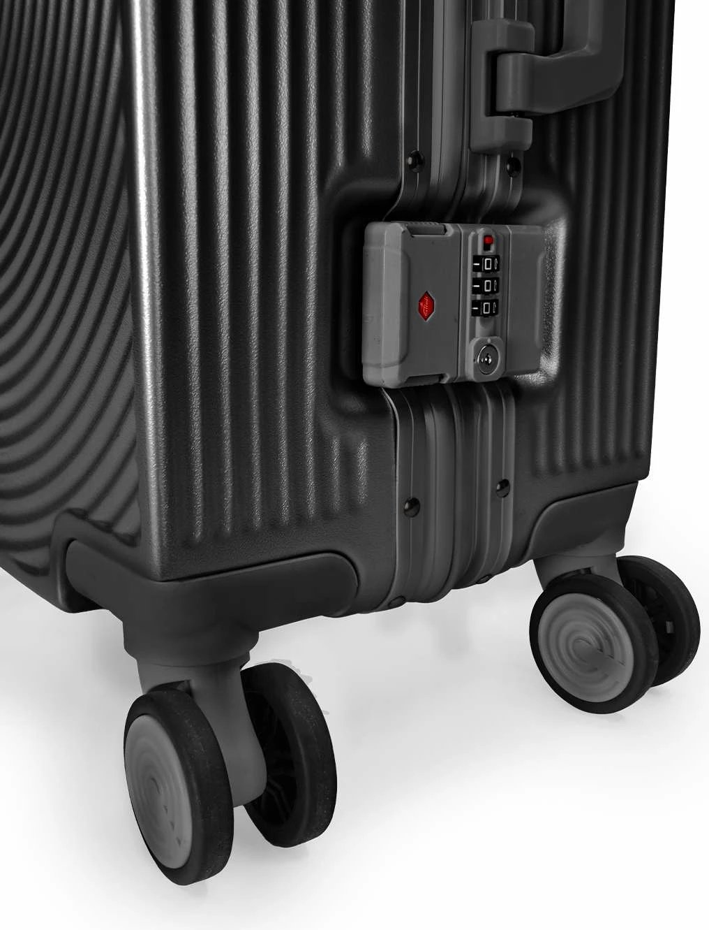 Valixhe udhëtimi Zoozie Bags, kornizë alumini, e zezë, ALC-625