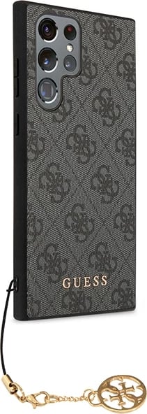 Mbështjellës Guess 4G Charms për Samsung Galaxy S23 Ultra, Gri