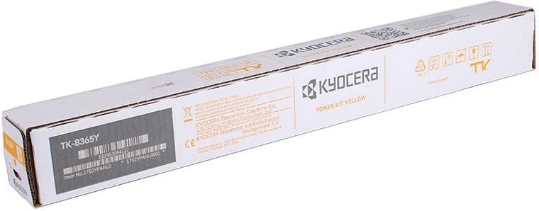 Toner Kyocera TK-8365 (1T02YPANL0), kapacitet 9.800–23.700 faqe, e verdhë
