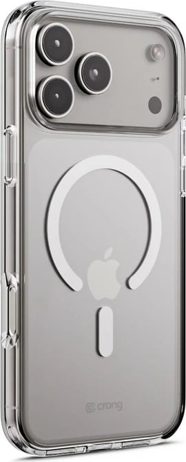 Mbështjellës CRONG Clear MAG Cover për iPhone 17 Pro Max, me magnet MagSafe, polikarbon + TPU, Transparent