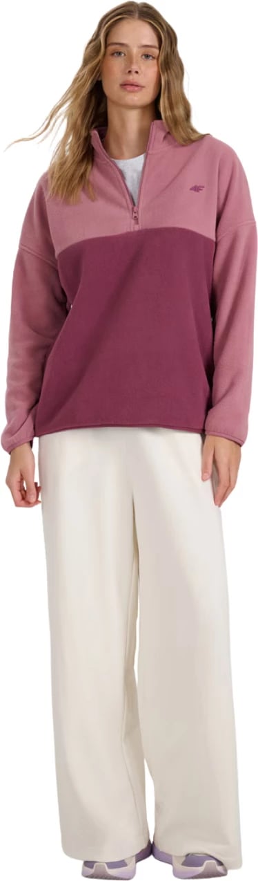 Duks fleece për femra 4F, rozë e errët Duks fleece për femra 4F, rozë e errët