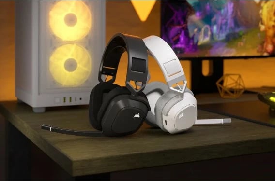 Kufje gaming Corsair HS80 MAX Wireless, Dolby Atmos, 24h, e bardhë