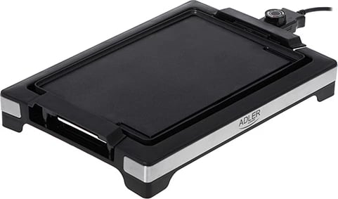 grill elektrik tavoline, Adler, AD 6613, deri 3000W, pllakë jo-ngjitëse 36.5x24 cm, me shpatull